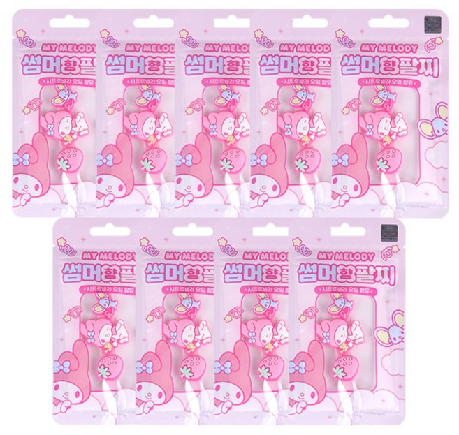 아텍스 마이멜로디 썸머향 모기퇴치팔찌 1개입, 9개, 산리오 마이멜로디