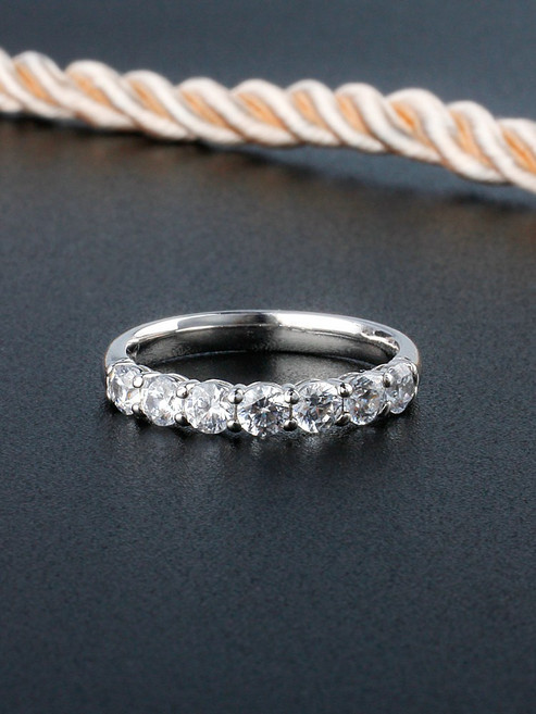 샤밍 1부 다이아 가드링 반지 3미리 7개 우신 다이아몬드 여자 웨딩 결혼