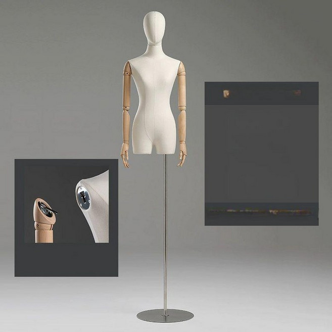 피노키오 소품 매장 바디옷 진열스탠드 가게네 인형극 바지옷 인테리어 마네킨 포토존, 1개, 실버 원형 포함 1.5m 직선 봉