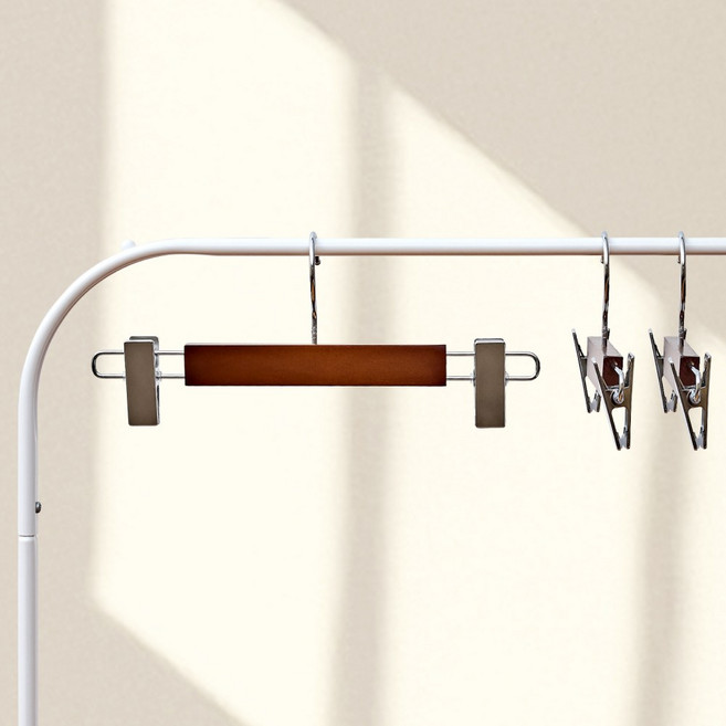 씨인크 옷가게 고급 원목 월넛 옷걸이 바지걸이, 하의 원목 (월넛) 바지걸이, 10개