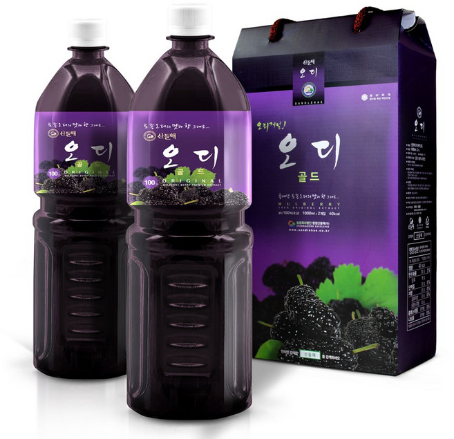 산들해 토종 오디원액 오디즙100프로, 2개, 1L