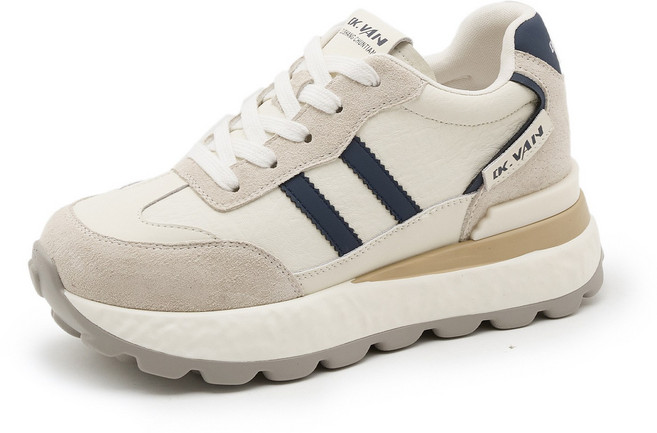 라부라카 봄가을 여자 키높이 운동화 7cm 발편한 굽높이 운동화 캐주얼 통굽 신발 워킹화 스니커즈