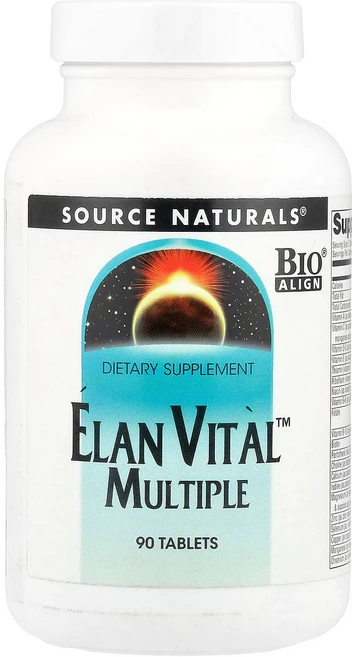 소스내츄럴스 Source Naturals Elan Vital™ Multiple 90 Tablets, 소스내츄럴스 Source Naturals, Elan V, 1, 90정 - 쿠팡