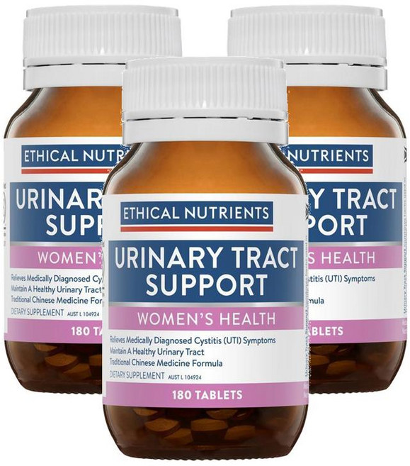 뉴질랜드 에티컬뉴트리언츠 Ethical Nutrients Urinary Tract Support 유리너리 트랙 서포트, 3개, 180정