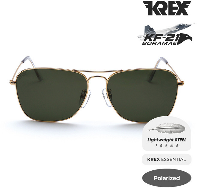 KREX KF-21 조종사 보잉 선글라스 고선명 편광렌즈 초경량18g 남성 여성 선글라스 미듐/라지 국산100%