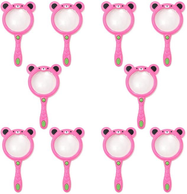 자연학습 곤충탐구 돋보기 확대경, 핑크, 10개
