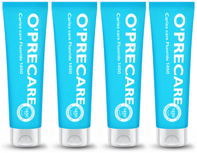 메가젠 오프리케어 고불소 구취케어 치약 1450 ppm 칫솔, 100g, 4개, 고불소치약