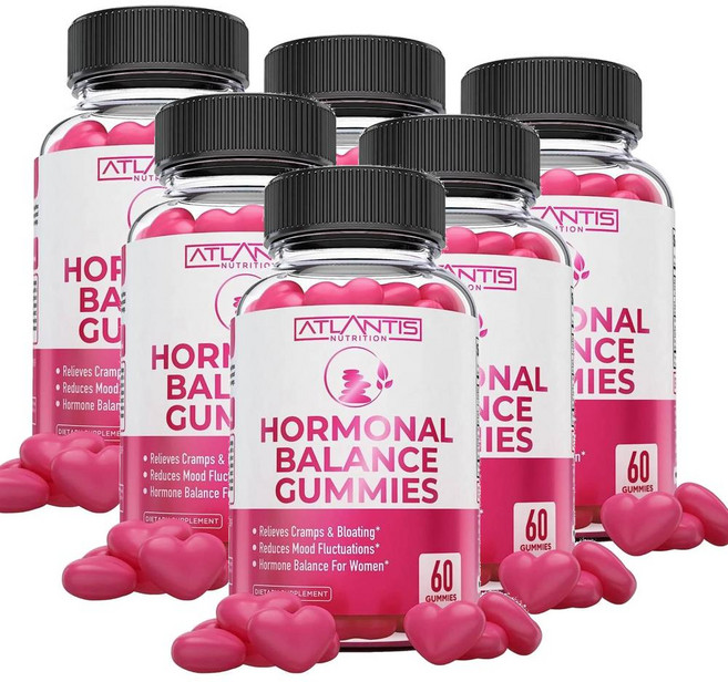 아틀란티스 뉴트리션 여성용 호르몬 밸런스 구미 Atlantis Nutrition Hormonal Balance Gummies, 6개