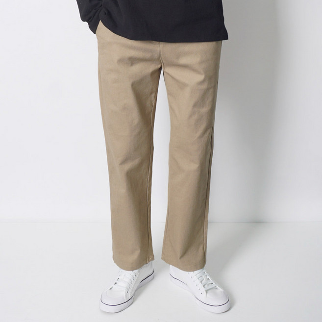 남자 면바지 밴딩 치노 스판 봄 빅사이즈 고무줄 9부 336
