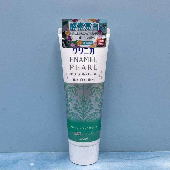 獅王 LION 固齒佳 酵素亮白牙膏 130G, 1個, 柑橘薄荷
