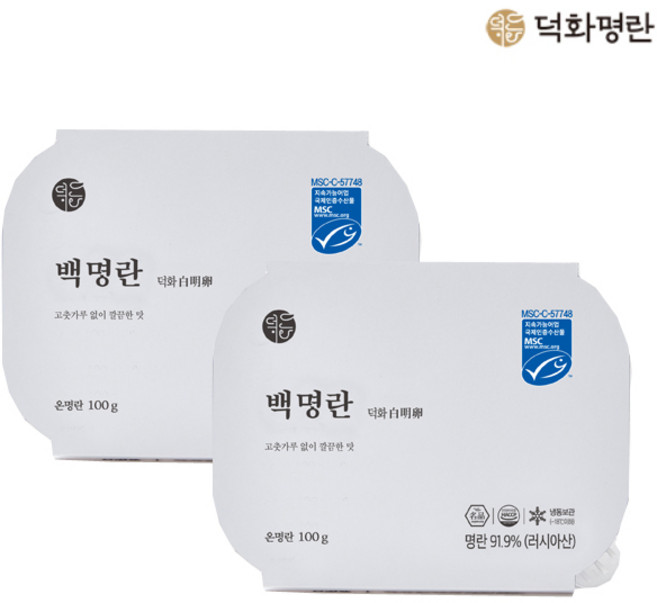 덕화명란 백명란 100g 2개, 8개
