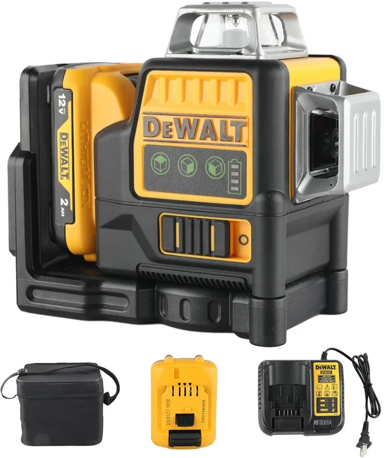 2025 Dewalt DW089LG 12 라인 3 면 * 360 도 수직 12V 리튬 배터리 레이저 레벨 야외 수평 녹색 계량기, 04 UK