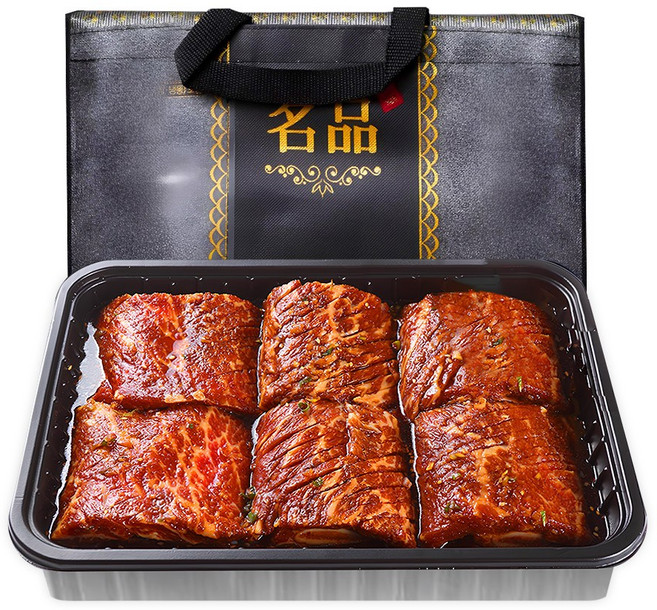 [프레시데이] 뼈길이 8cm 소왕갈비 비법 양념갈비 선물세트, 1개, 3kg