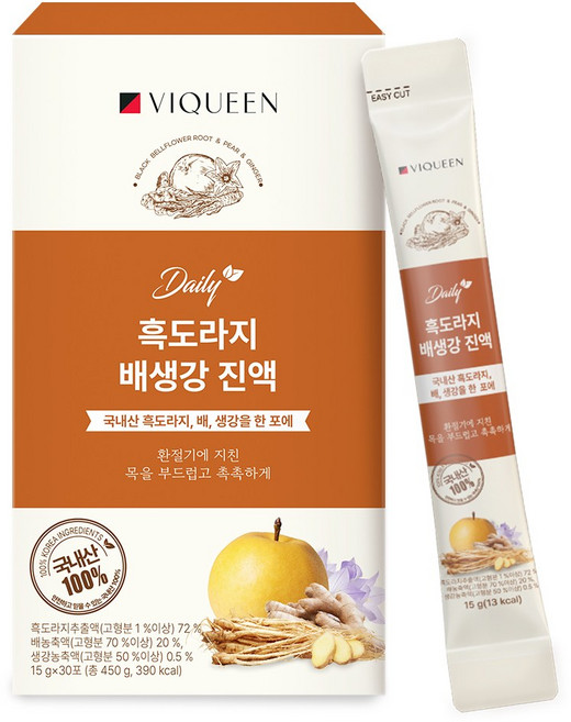 바이퀸 국산 흑도라지 배 생강 진액 흑도라지청 배도라지, 450g, 1개