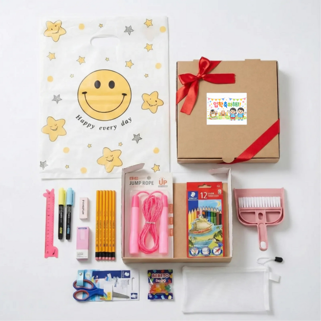 스테들러 문구세트 파스텔 필기구 초등학생 학용품 초등학교 입학 준비물 초1 남아 여아 선물 초등 신학기 졸업 생일, 1개, 입학축하해(여자세트)