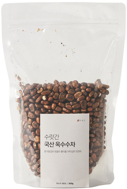 수랏간 태우지 않고 볶은 국산 옥수수차, 1개, 1개입, 500g