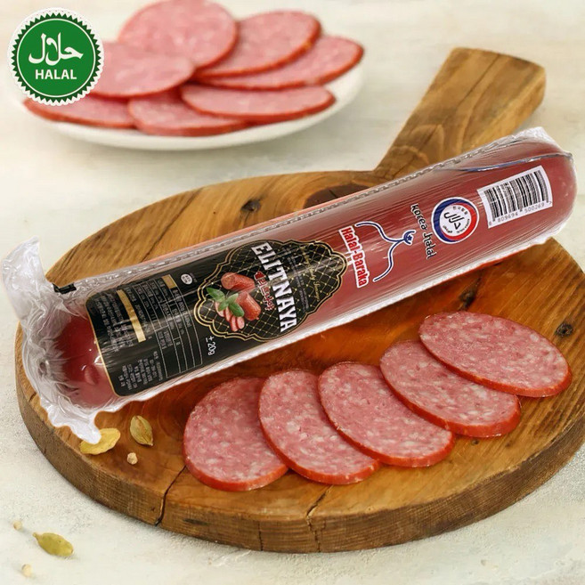 Halal Russian Style Elitnaya Smoked Tasty Sausage 할랄 러시아 스타일 엘리트나야 훈제 맛있는 소시지, 10개, 800g