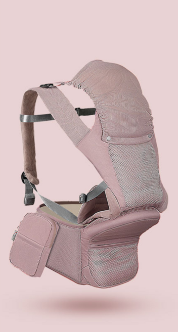 KANGAROO 프리미엄 캐리어 아기띠 힙시트 올인월 3 in 1, 핑크