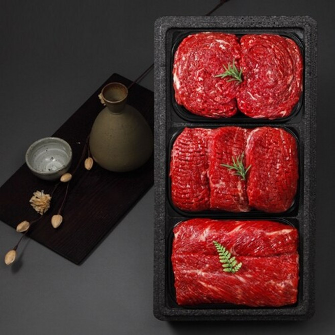 [오늘자연]청정한우 1등급 명품정육세트 (불고기500g+산적500g+국거리500g), 1