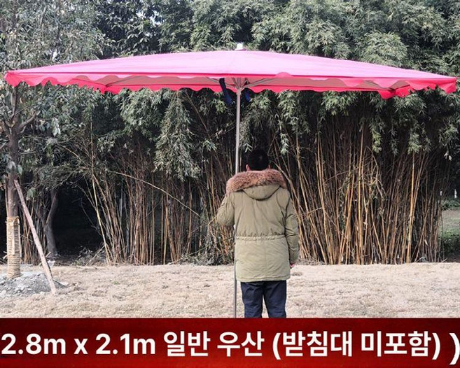 무타공어닝 이동식 접이식 천막 어닝 캐노피, 정사각형 2.8x2.1 여섯 뼈대 빨강