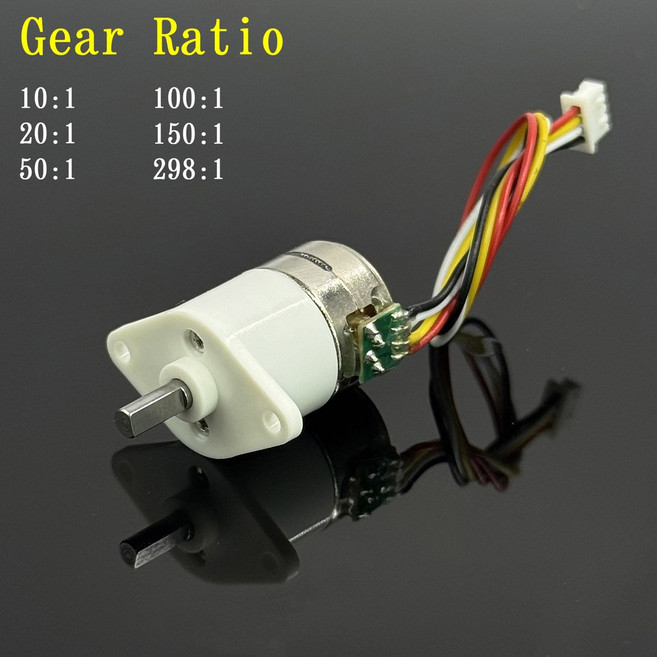 DC 5V-12V 마이크로 15mm 기어박스 2상 4선 정밀 기어드 스테퍼 모터 감속비 10-2981 15BY 미니 소형 스테, 06 (C)Ratio 50, 01 0, 1개
