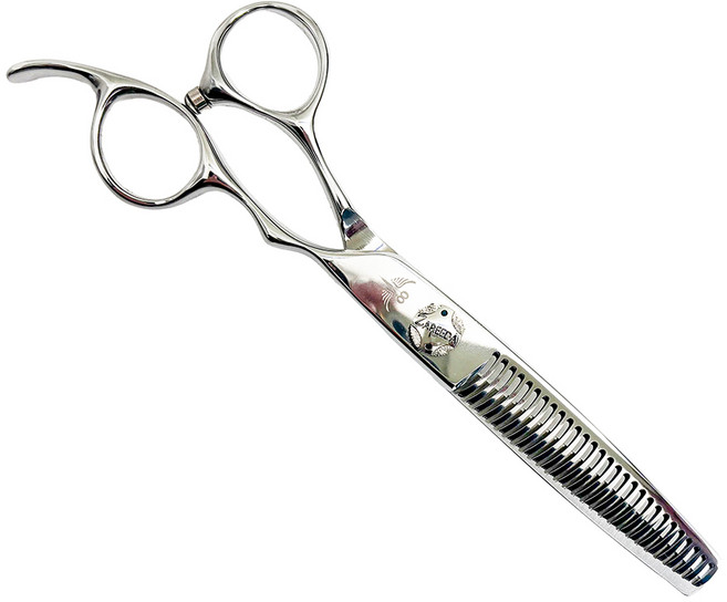 자르다 오른손 미용 가위 440C 틴닝 28발 W홈 절삭률25%, 1개, 틴닝 28 w홈 25%