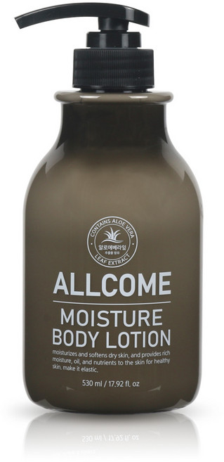올콤 모이스춰 바디로션 530ml 알로에베라잎 고보습, 1개