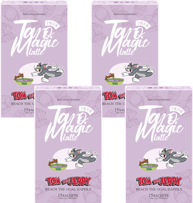 美神契約 芋魔拿鐵 Tom and Jerry 聯名款 Taro Magic Latte, 12g, 4個, 15個裝