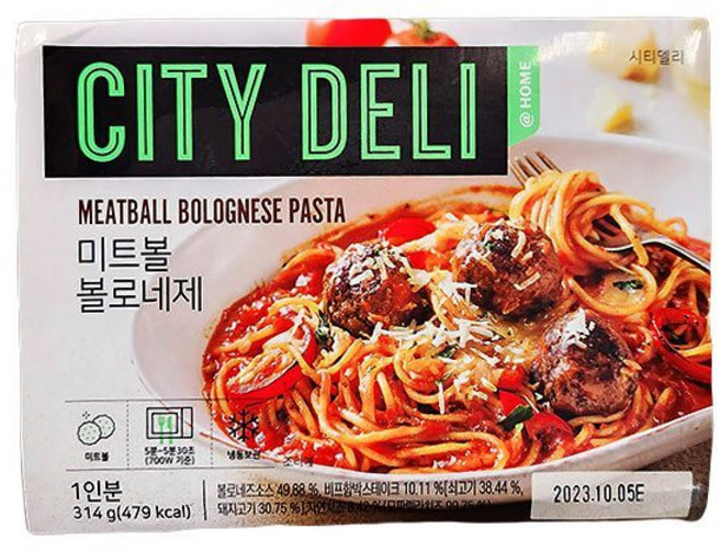 삼립 시티델리 미트볼 볼로네제, 종이박스포장, 314g, 1개
