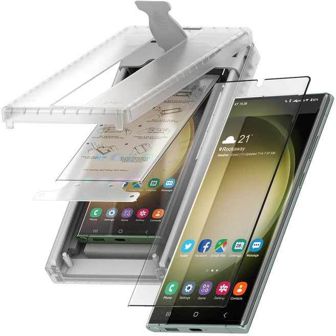 고부기 이지툴 하이브리드 강화 휴대폰 액정 보호필름 2p, 1세트