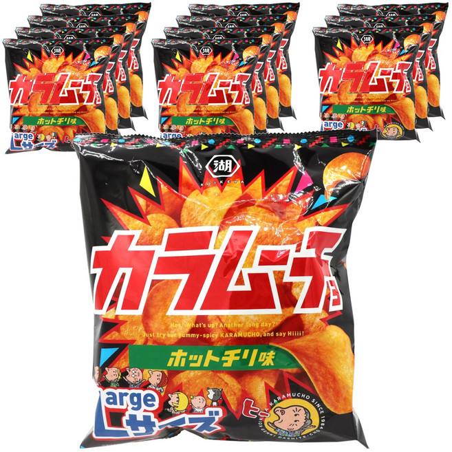 湖池屋 辣味義大利麵造型脆片 L, 108g, 12個