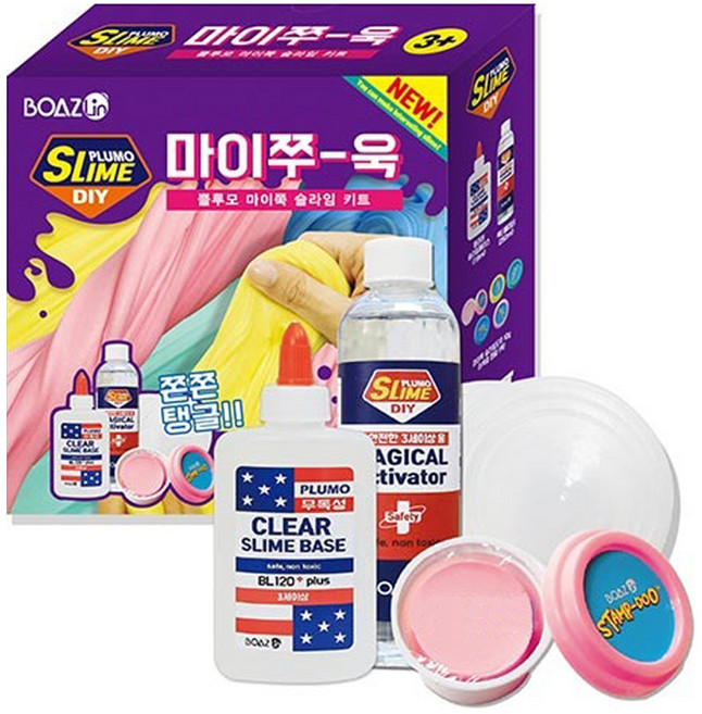 클레이 쁠루모 슬라임 마이쭉 세트 미술 공작 만들기 교구 완구, 1개