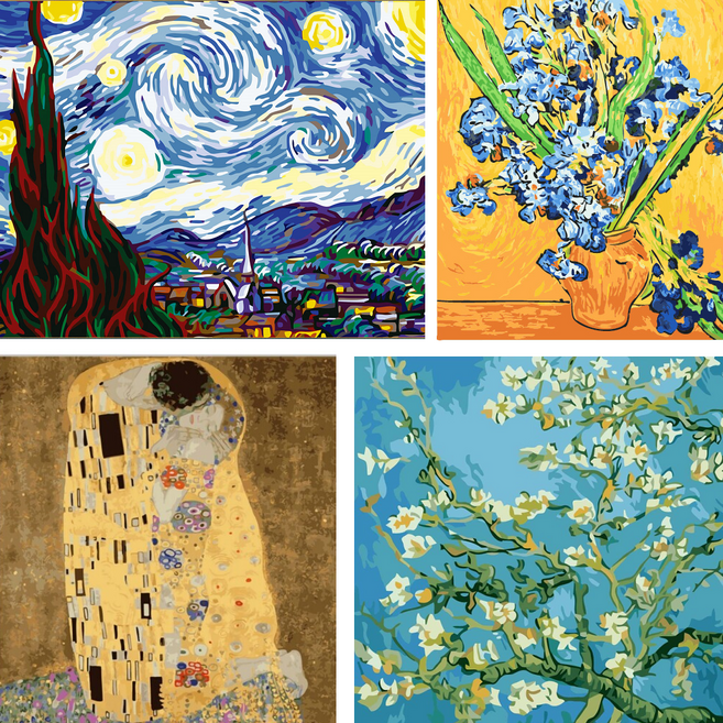 아이러브페인팅 DIY 명화그리기 고흐 피카소 모네 클림트 민화 31종, 12 모네-생트 아드레스 페인팅, 1개