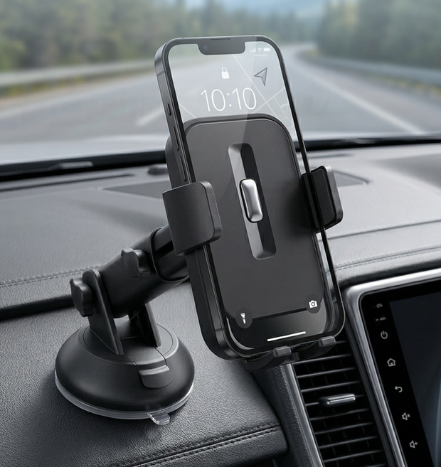 차량용 핸드폰 거치대 흡착식 대쉬보드형, 블랙, 1개