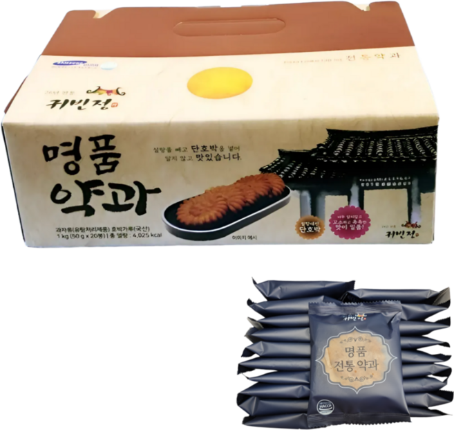 [본사출고] 26년 전통 귀빈정 명품 수제 약과 선물 1kg (20개입) 개별 포장 국내산 단호박약과 수제약과 약과수제 호박약과 옛날과자 전통수제약과 명품약과 귀빈정수제약과 명절, 2박스