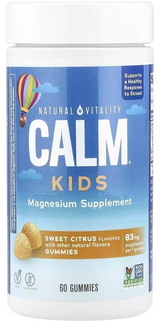 내추럴 바이탈리티 CALM 어린이용 구미젤리 스위트 시트러스 60구미, 1개, 60정 - 쿠팡