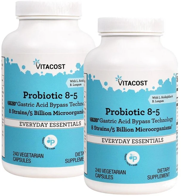 비타코스트 프로바이오틱 8종 50억 유산균 캡슐 Vitacost Probiotic 8-5, 240정, 2개 - 쿠팡