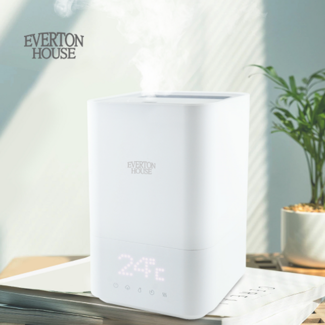 에버튼하우스 LED 가열식 가습기 5L 고온 살균가습 초음파 복합가습 + 리모컨증정 EHRN-BH76242B