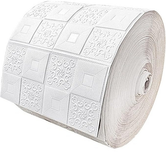 가남 이음새 없는 보온 단열 폼블럭 접착식 폼타일 70cm x 10m, 1개, 흰색