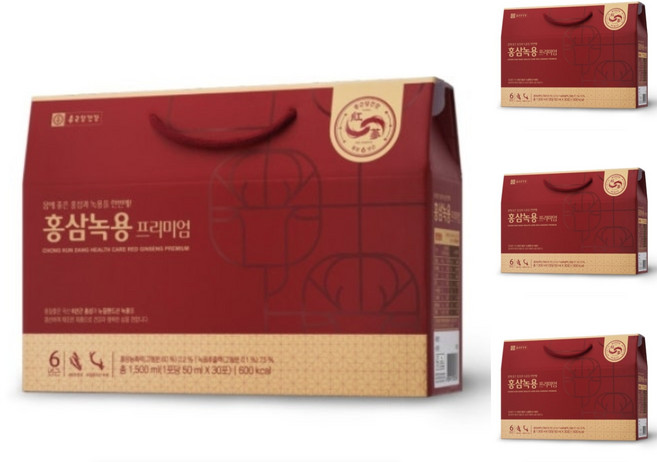 종근당건강 홍삼녹용즙 프리미엄 30포 4박스