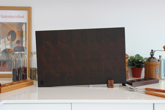 [국내제작] 에이델 타즈매니안 블랙우드 엔드그레인 도마, 1개