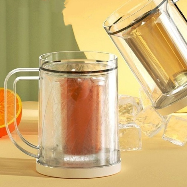 雙層冰鎮帶把手 快速冷凍保冷杯 居家辦公適用 享受冰涼飲品, 冰鎮杯, 1個