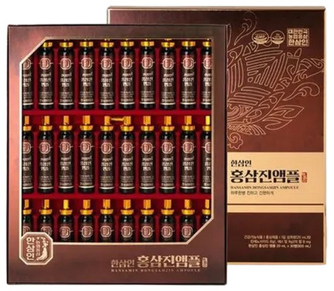 한삼인 홍삼진앰플 20mlx30 1세트+쇼핑백, 1세트, 20ml