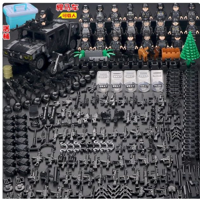 경찰 군인 특전사 SWAT 특공대 대테러 피규어 세트, F세트, 1개