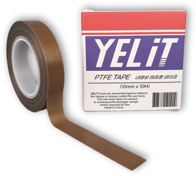옐릿 테프론 방열 유리섬유 내열테이프 10mm 10M, 1개