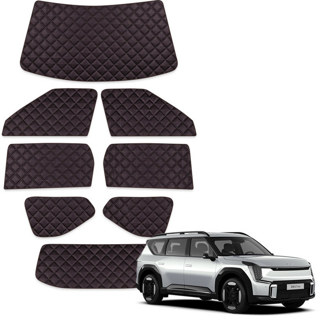 루젠 EV9 차박커튼 캠핑 암막 햇빛가리개, 1세트, 버건디