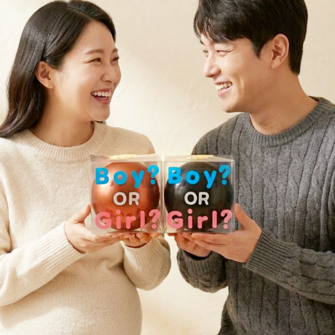 래프유 젠더리빌 풍선 성별, 2개, 블랙