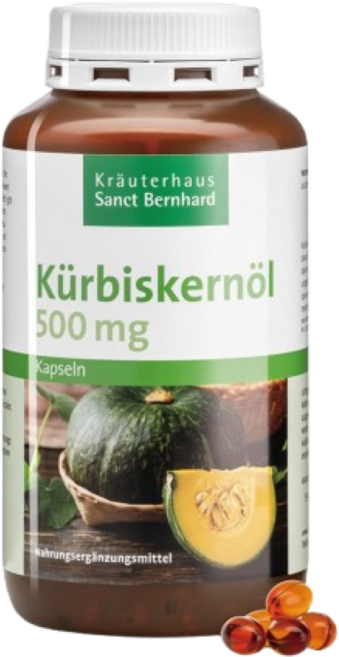 聖伯納德 Sanct Bernhard 德國南瓜籽油膠囊 500毫克 400粒 維持健康機能, 1個, 400顆