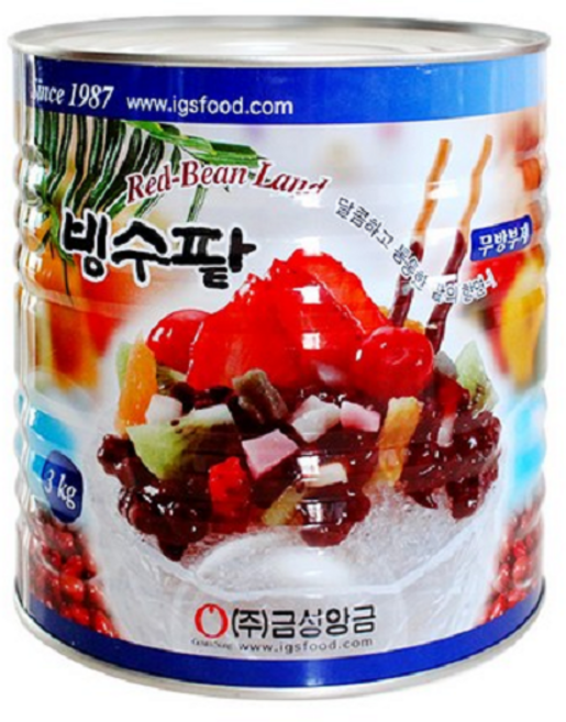 금성 팥나라 빙수팥 3kg 무방부제, 3개