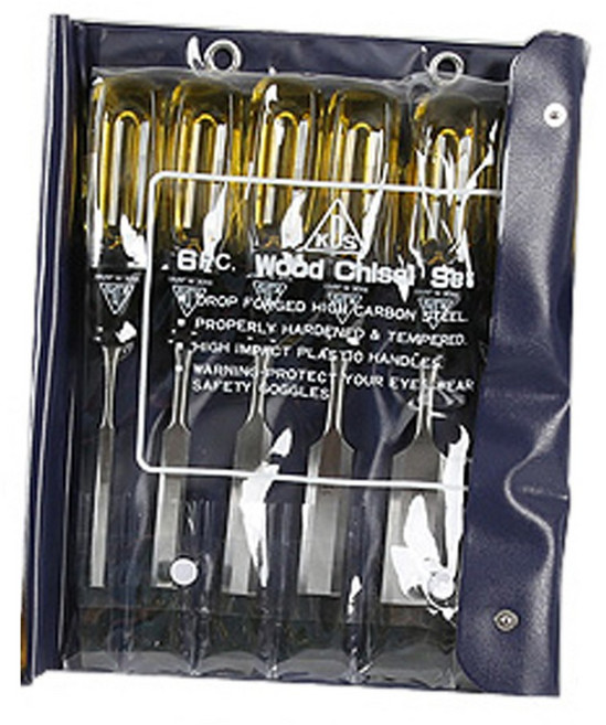 KDS 목공끌 세트 WCL-6S 롱형 브리스타 조각칼 6/ 12/ 15/ 19/ 25/ 32mm (6pcs), 1세트